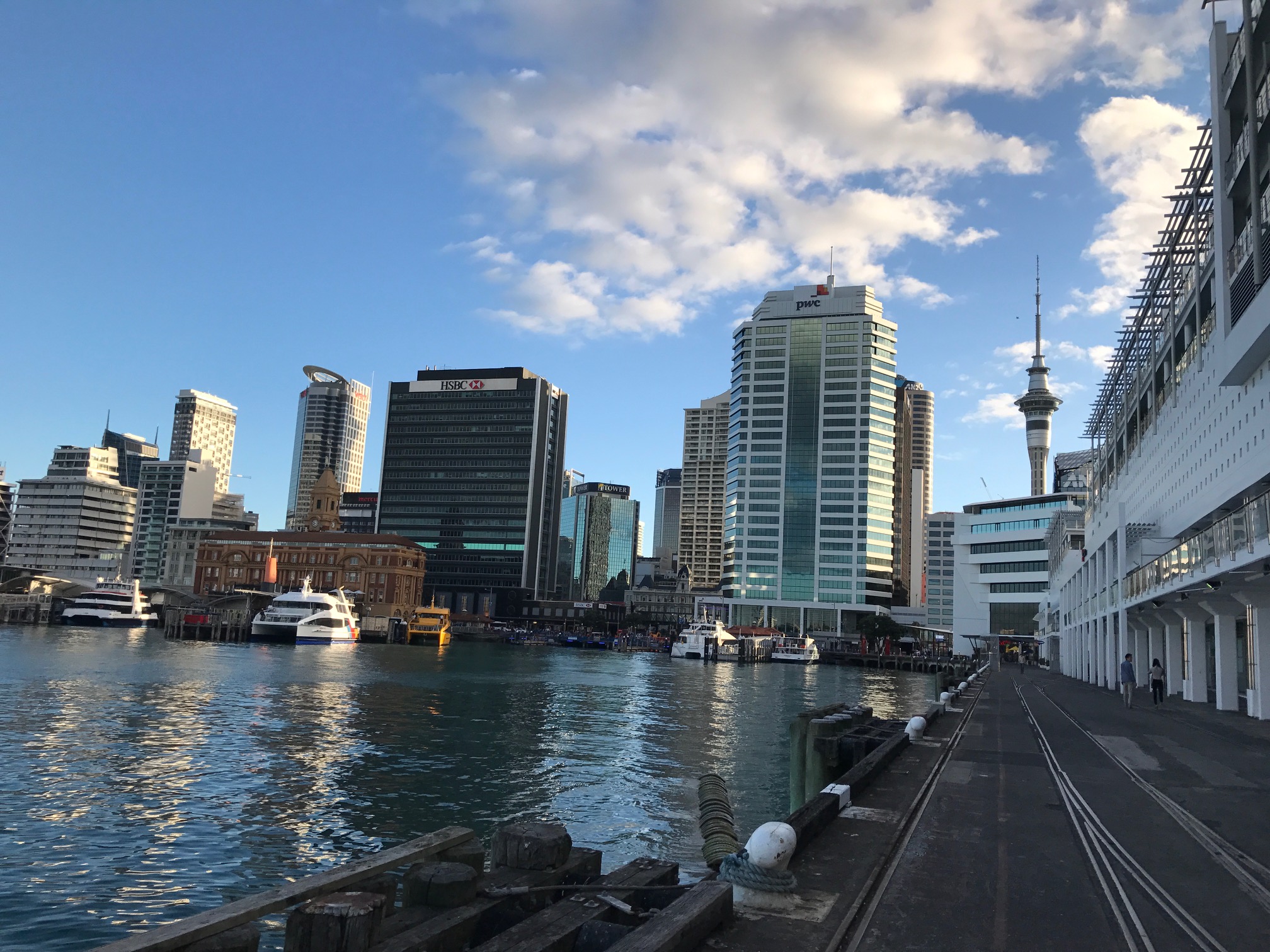 Auckland skyline view from Viaduct