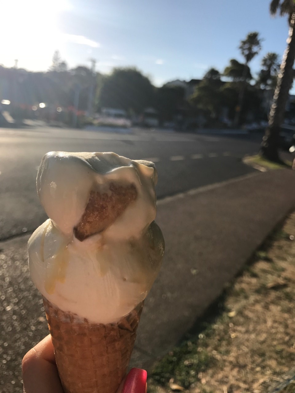 Honeycomb ice-cream from the Island Gelato Co on Waiheke Island
