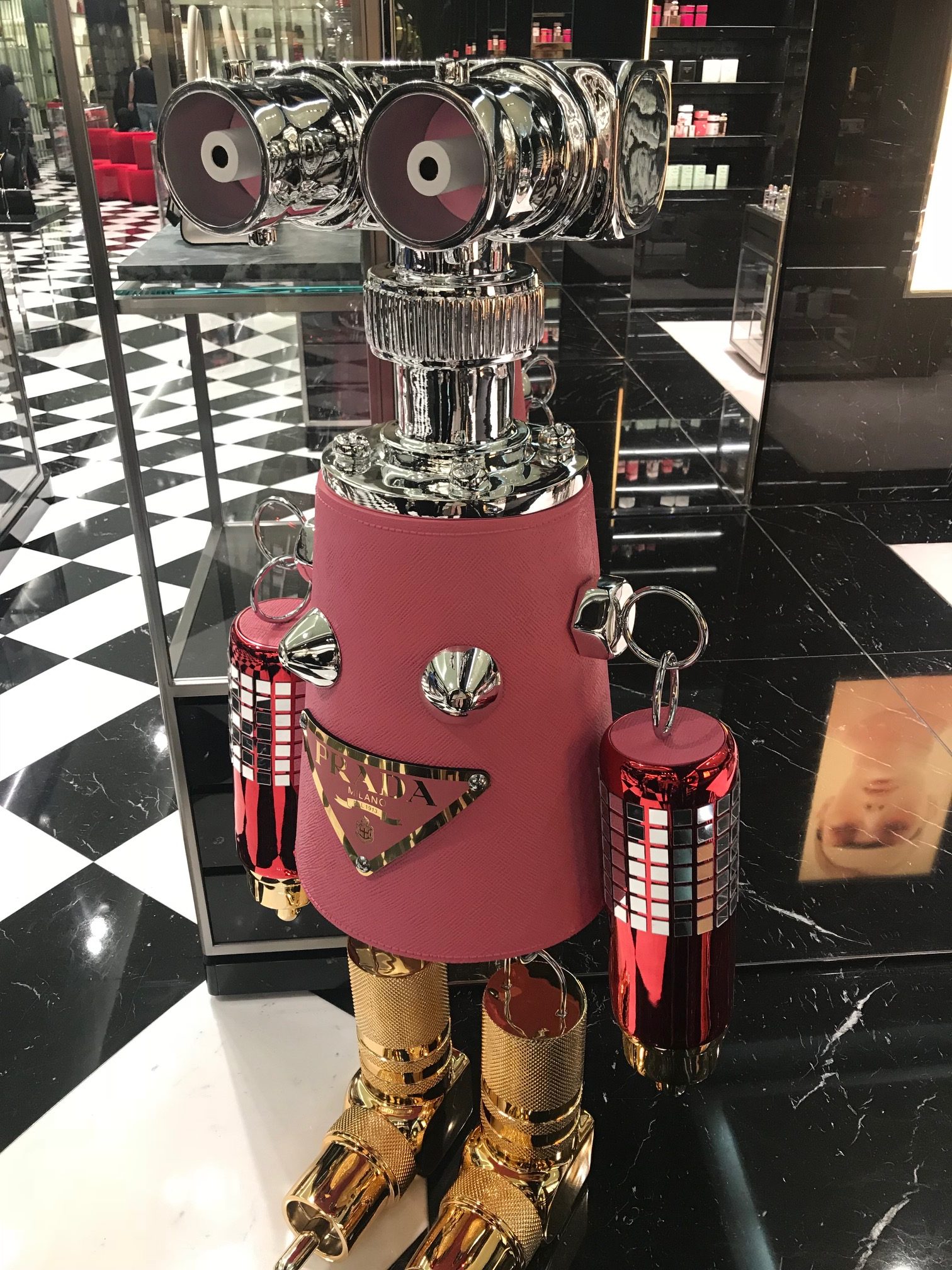 Prada mascot in the Mall of Emirates