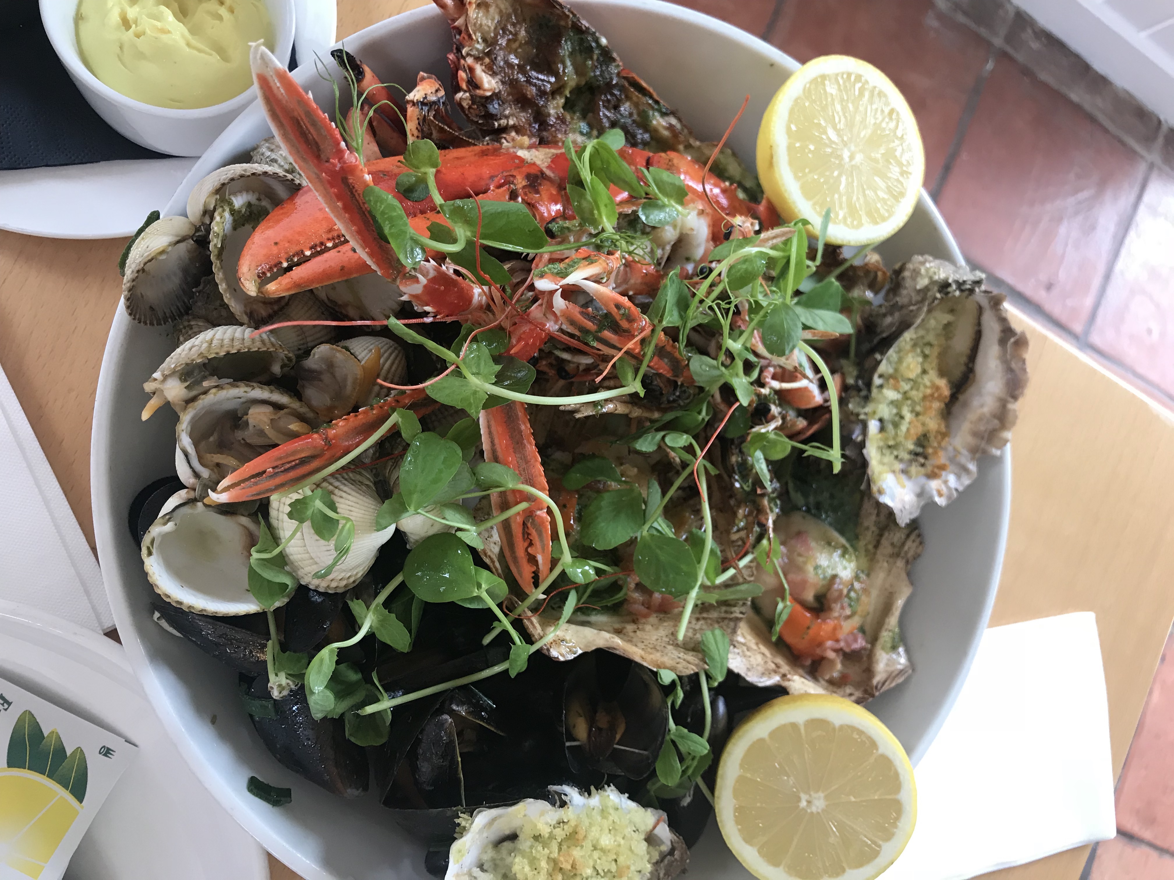 Hot seafood platter at Loch Fyne Oyster Bar